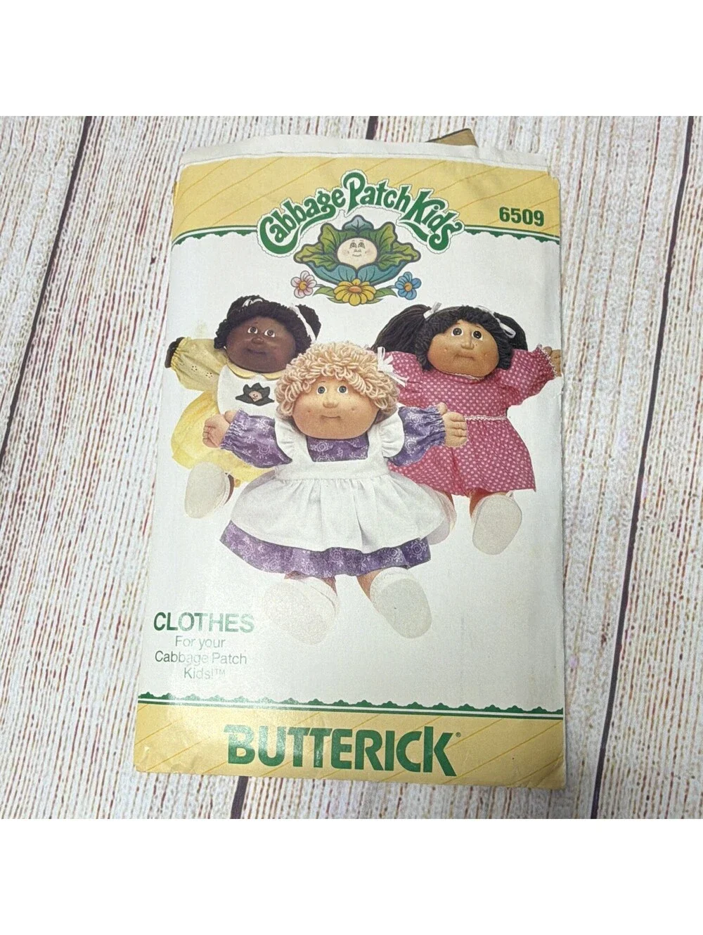 Butterick 6509 Vintage 1980s Cabbage Patch Kids Doll Clothing Pattern 16